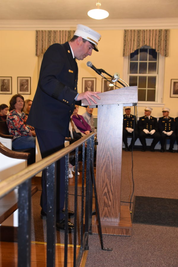 Fire Chief Swearing-In Ceremony April 19, 2022