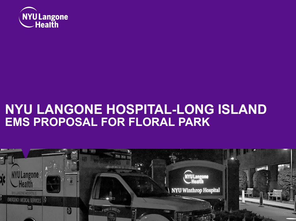 NYU Langone Presentation and FAQs on Proposed Additions to Rescue/Ambulance Services-Updated 1/31/23.