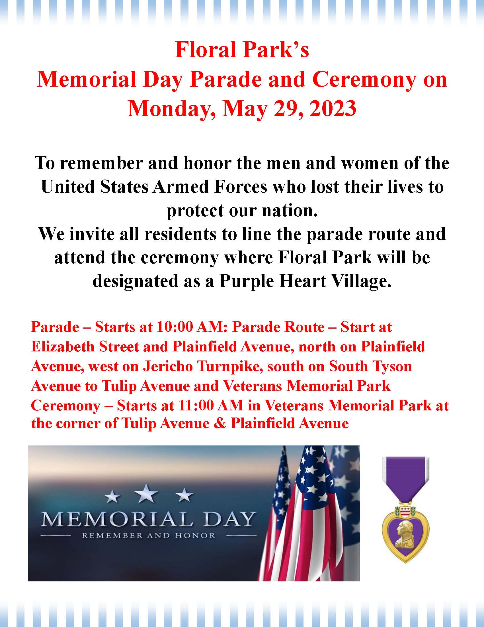 Memorial Day Parade and Ceremony