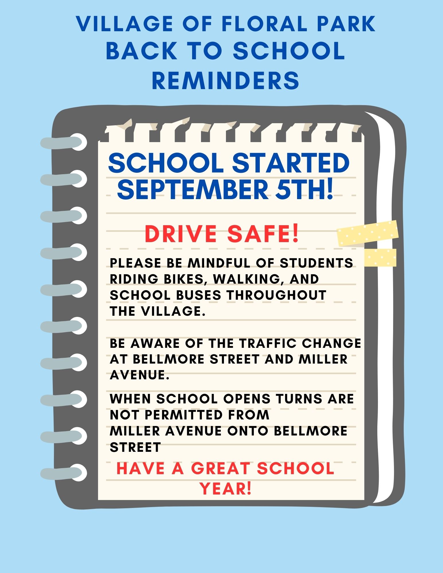 Back to School Reminders